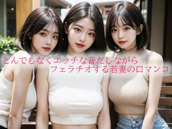 とんでもなくエッチな音だしながらフェラチオする若妻の口マンコ